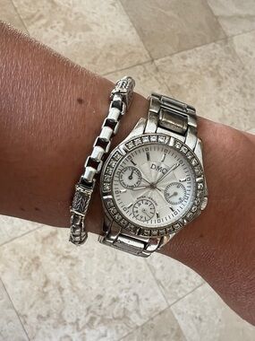 QVC Diamonique Stainless Steel Watch